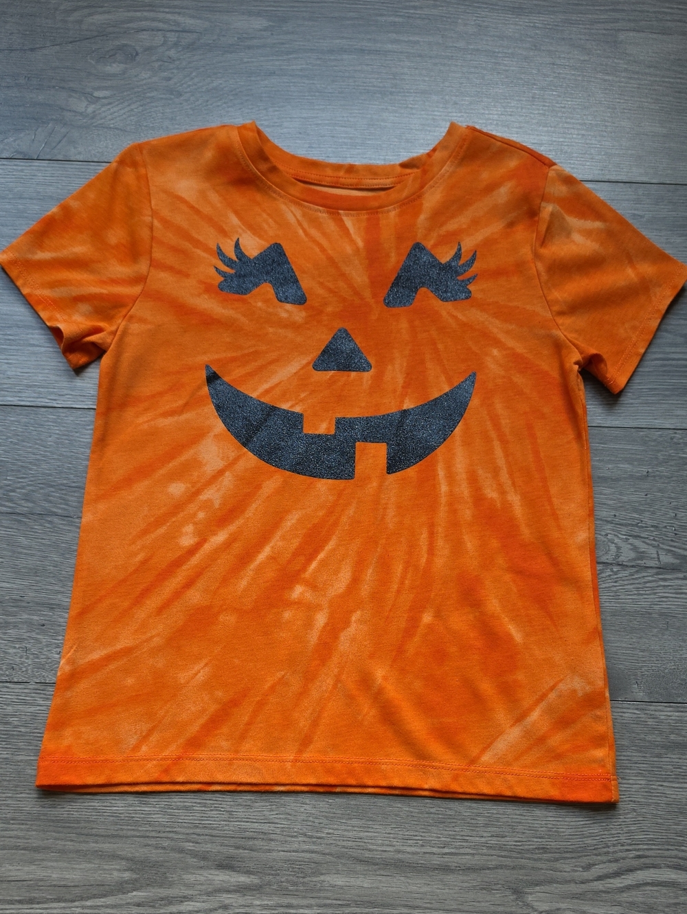 3/$6 Orange Pumpkin Face Kids Costume Tee